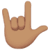 🤟🏽 love-you gesture: medium skin tone display on Apple